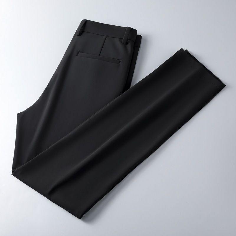 秋冬加绒四防高弹西裤男商务修身男士西裤正装裤直筒休闲裤男西裤