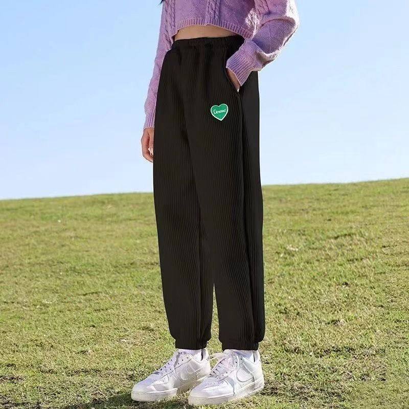 女童裤子春秋装新款儿童灯芯绒卫裤大童洋气运动裤休闲束脚裤,童装/婴儿装/亲子装,裤子,淘宝优惠券,粉丝福利购,淘宝优惠卷