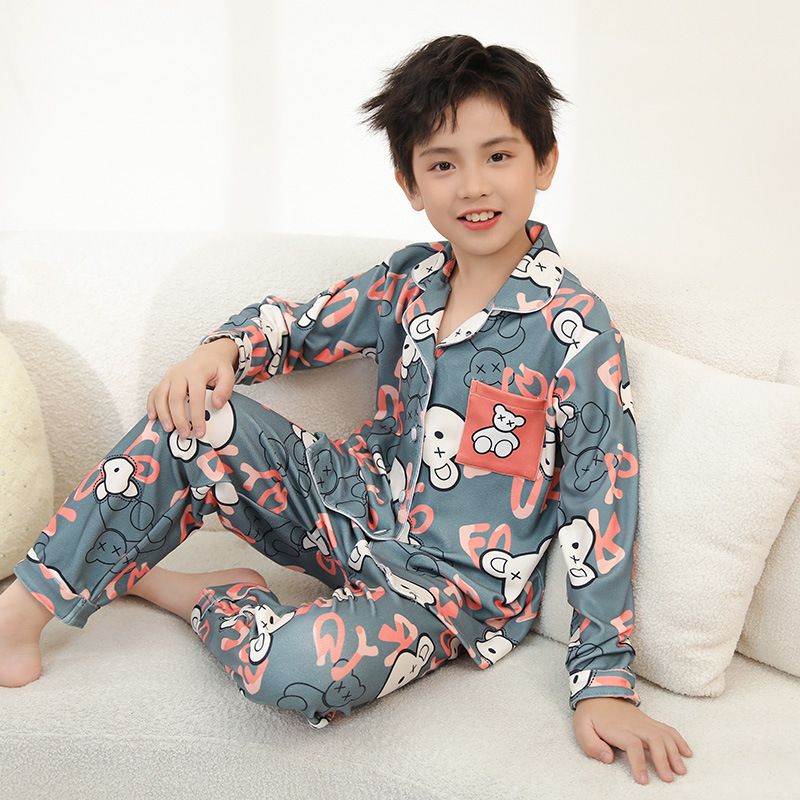 德绒儿童保暖内衣套装冬季男女童中大童加绒加厚秋衣秋裤内衣睡衣