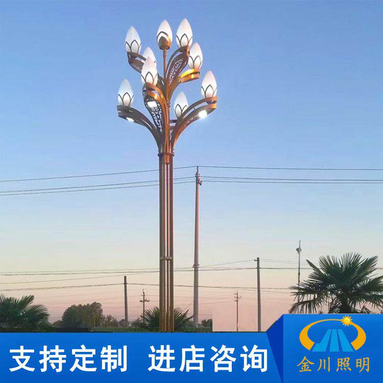 玉兰灯LED中华灯八叉九火大型景观灯市政工程小区学校道路led照明
