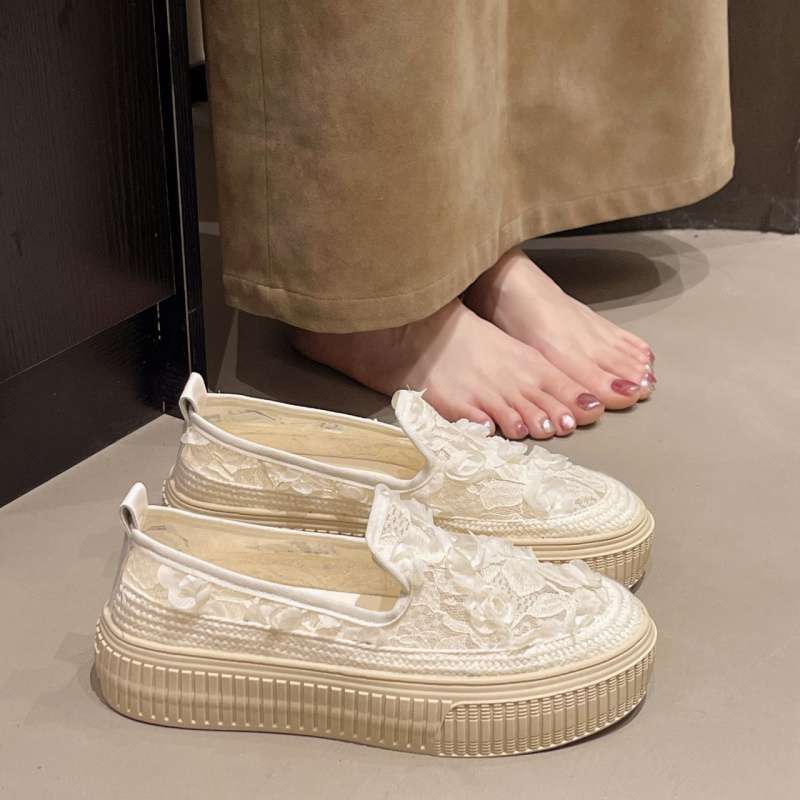 渔夫鞋女2025新款单鞋香风夏季透气镂空网面鞋脚蹬平底懒人乐福鞋
