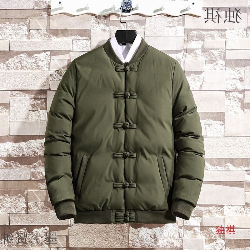 中国风男装冬装唐装棉衣棉服男加厚保暖新中式外套古风盘扣居士服
