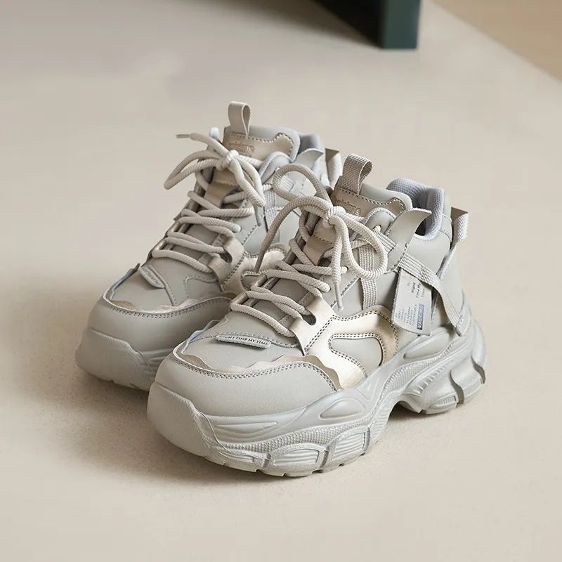 老爹鞋女2025年春秋新款韩潮厚底增高显脚小轻便运动休闲女鞋