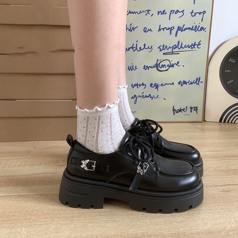 百搭jk单鞋复古玛丽珍乐福鞋英伦风松糕厚底小皮鞋女秋冬新款