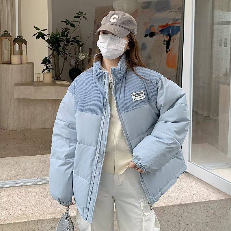 灯芯绒拼接棉服女年冬季新款时尚棉衣设计感小众加厚棉袄外套,女装/女士精品,棉衣/棉服,淘宝优惠券,粉丝福利购,淘宝优惠卷