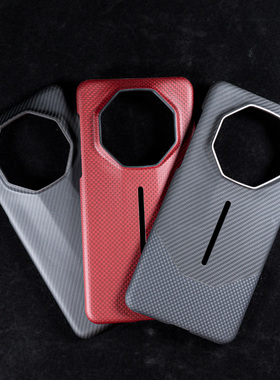 凯夫拉保护壳600D适用于华为mate60RS非凡大师保护壳新年红色女款超薄格纹芳纶纤维手机壳商务简约时尚套男款