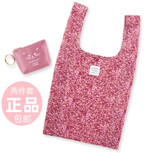 sweet杂志附录赠品可爱猫咪收纳折叠购物袋两件套防水涤纶手提袋