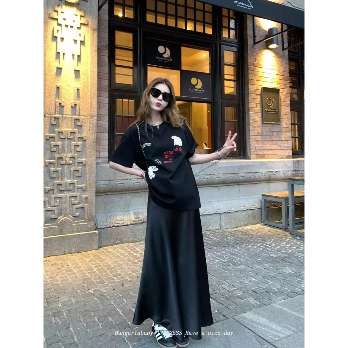 01948# 【新店开业活动】（100%棉）短袖T恤女宽松大码印花