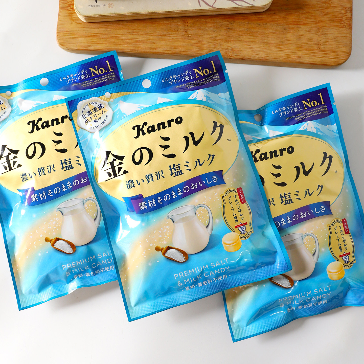 日本进口甘乐北海道牛奶盐味糖果儿童奶糖婚庆喜糖高颜值网红零食