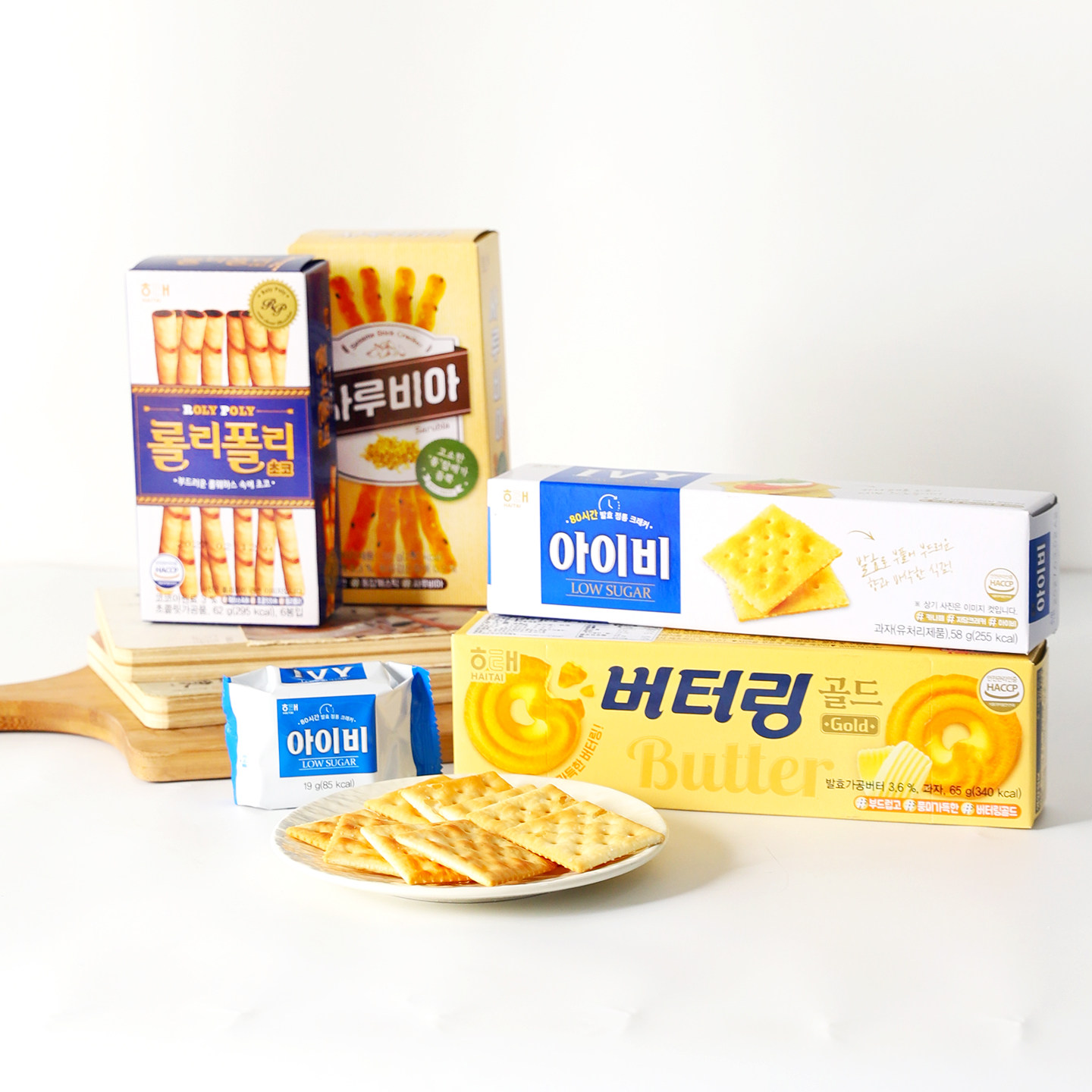 韩国进口海太黄油薄脆饼干办公室休闲小零食酥脆解馋下午茶点心