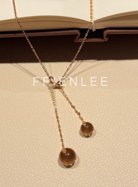 925银项链  高智女主 轻奢时尚ins设计珠珠锁骨项链