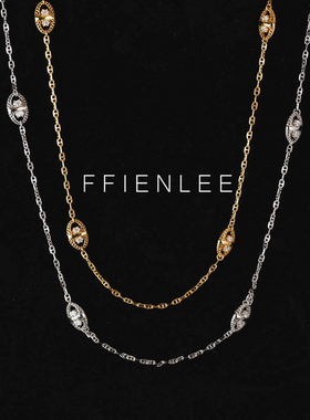 链子925银  双环之谜 时尚长款毛衣链女款气质百搭项链