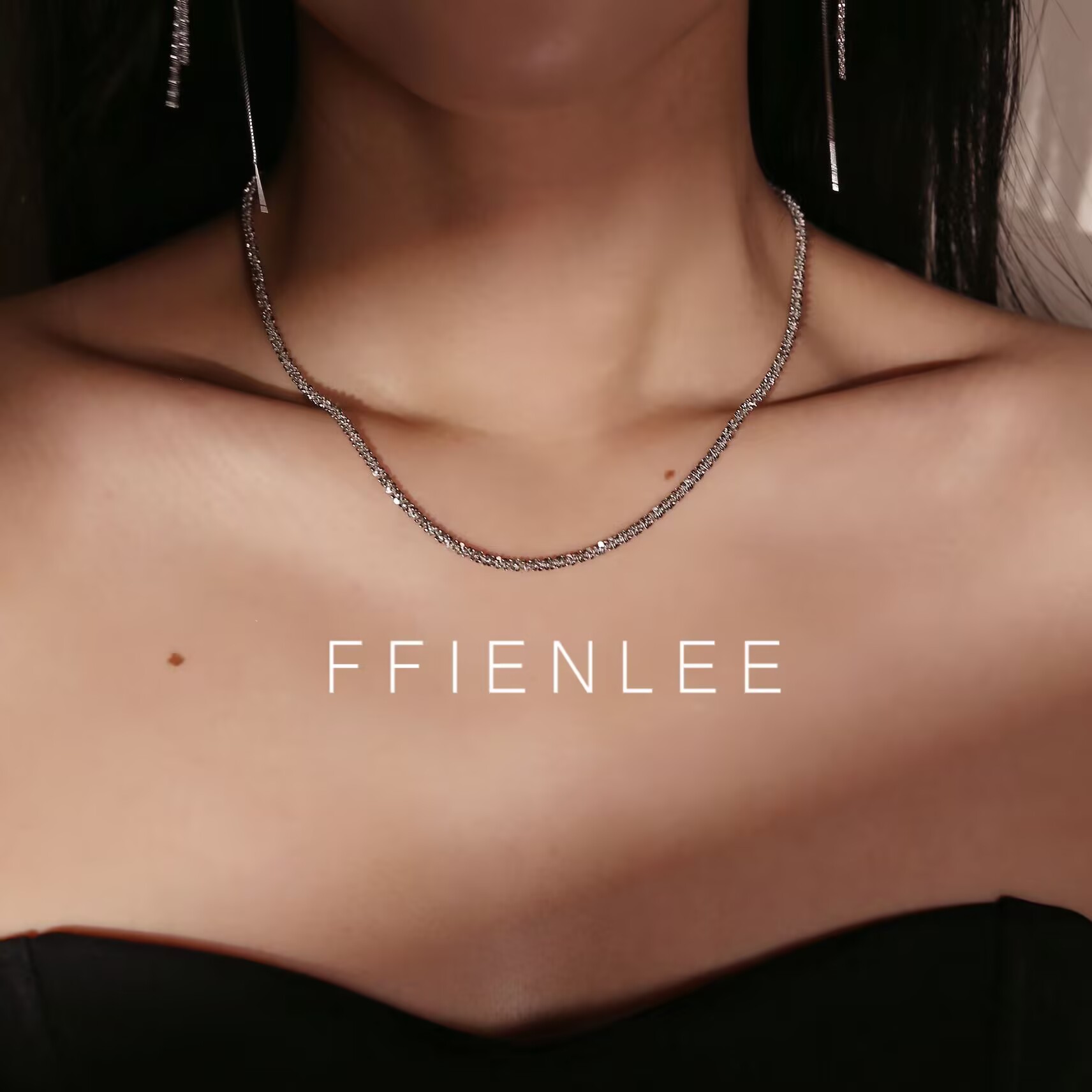 925银项链 冰柠气泡  轻奢小众设计感波光粼粼碎冰冰项链