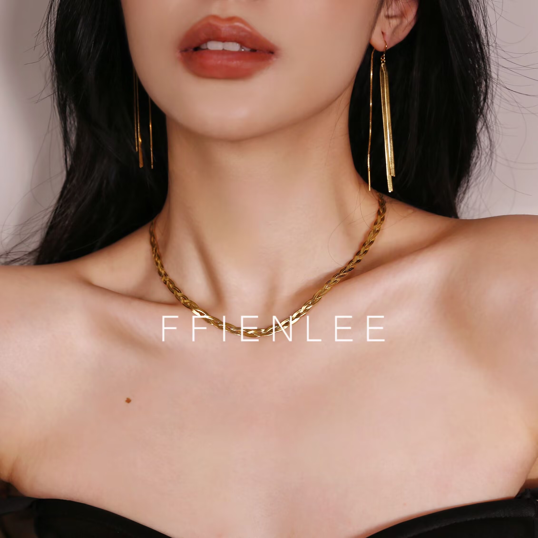 925银项链  缠绵游戏 简约时尚气质编制麻花项链轻奢小众项链