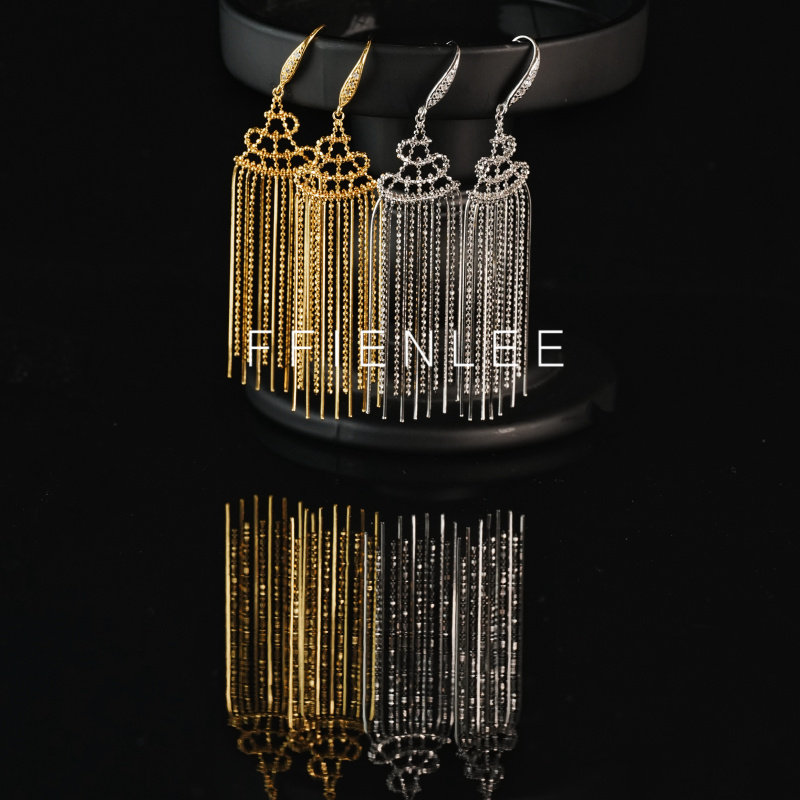 925银耳饰  闪线 轻奢小众设计流苏耳饰女款气质百搭耳环,饰品/流行首饰/时尚饰品新,银饰耳饰,淘宝优惠券,粉丝福利购,淘宝优惠卷