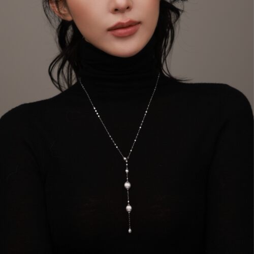 S925银项链 云珠砂影 轻奢小众设计流苏项链女款通勤送礼