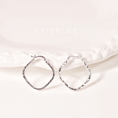 925银耳饰  蔓圈 轻奢百搭几何碎冰冰耳环小众设计感大气时尚耳环