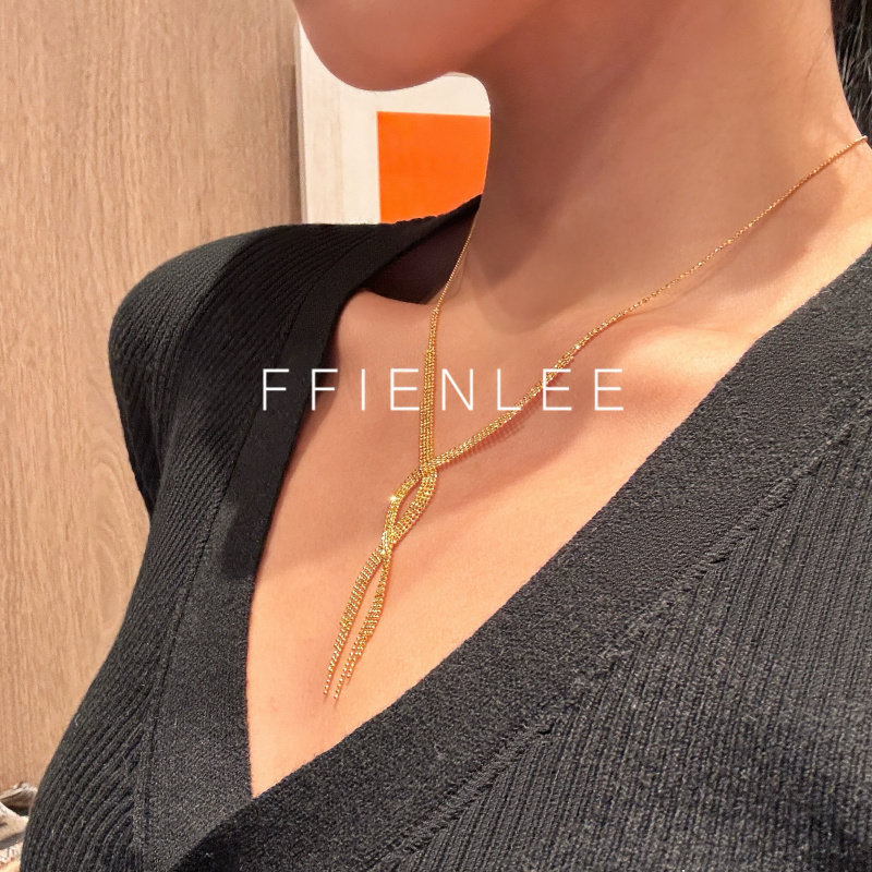 链子925银  叶络 轻奢小众设计师款毛衣链女款气质百搭项链,饰品/流行首饰/时尚饰品新,银饰项链,淘宝优惠券,粉丝福利购,淘宝优惠卷