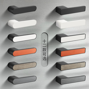 意式 极简木门锁磁吸室内门锁卧室房门锁生态门把手磁吸静音锁具