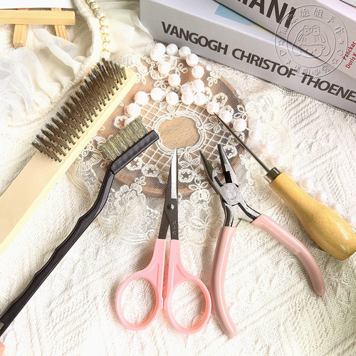 手工制作工具剪刀钳子铜钢刷锥子