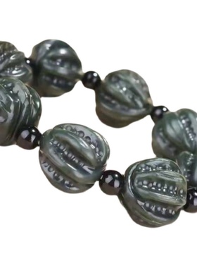 天然和田玉青玉葫芦手串青玉手链