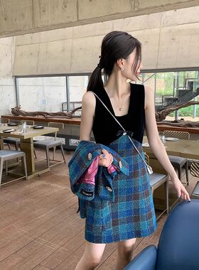 露露酱NN·「小香系列」小香钻扣短外套/背心裙/半身裙MQ222058