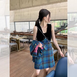 露露酱NN·「小香系列」小香钻扣短外套/背心裙/半身裙MQ222058