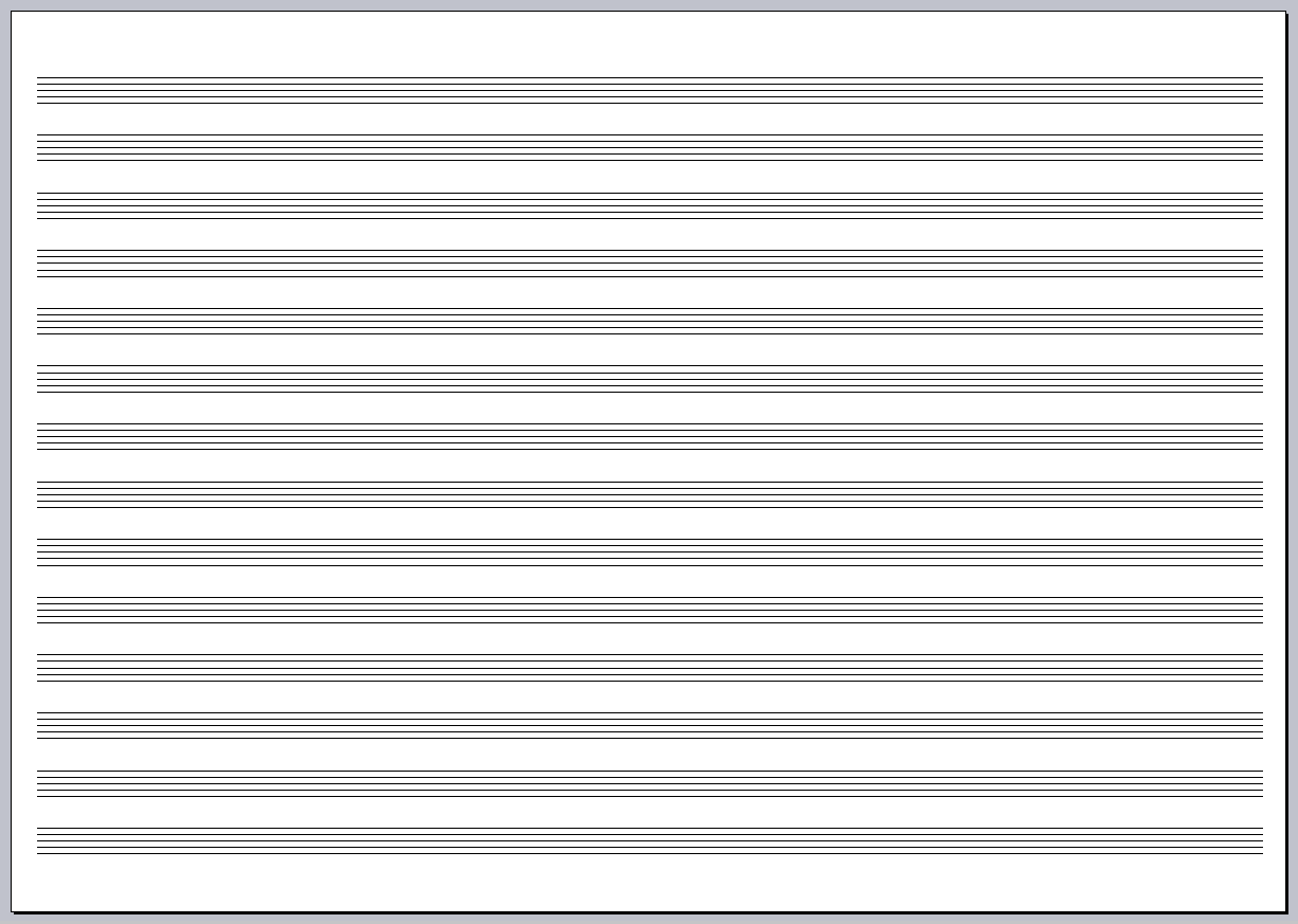 横版14行作曲专用加厚总谱纸 五线谱纸 150克加厚纸 10张起售a3