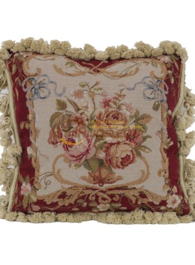 needlepoint加厚民族编织抱枕绒绣抱枕文艺复兴时期新疆绣花靠垫