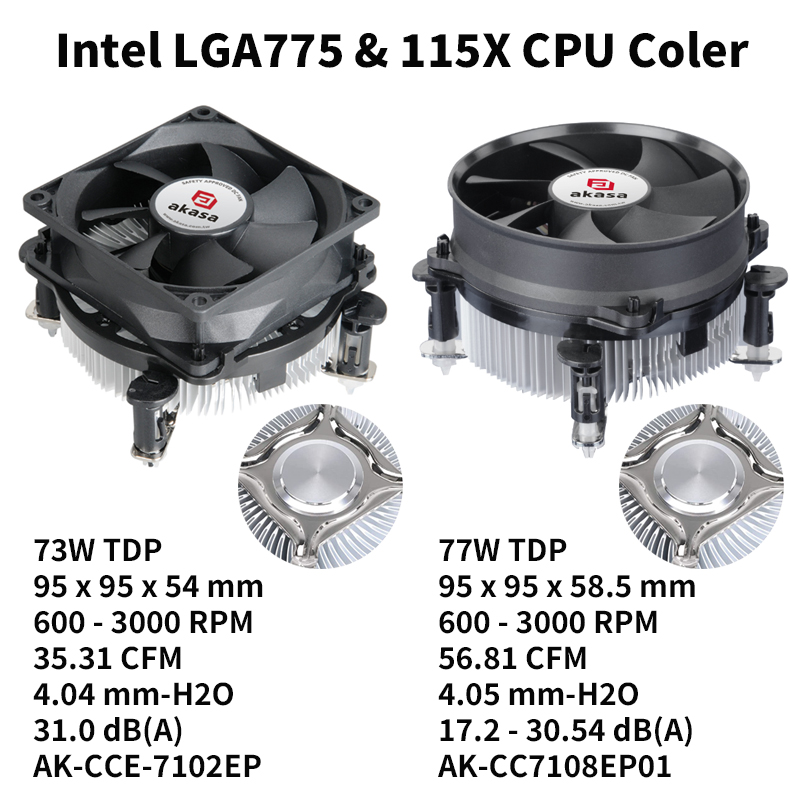 AKASA台式电脑CPU散热器775/115X