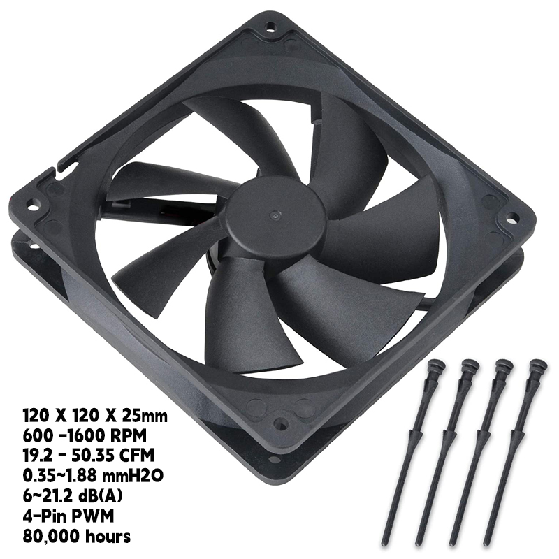 AKASA12cm双滚珠轴承散热器风扇