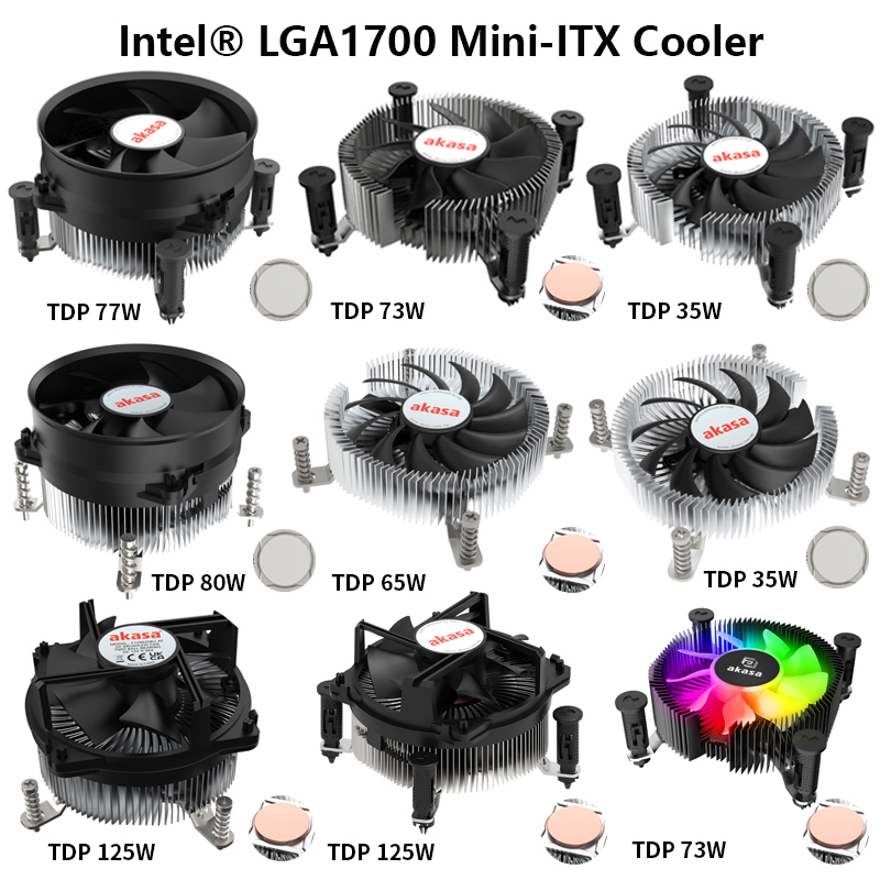 akasacpu散热器风冷1700电脑风扇