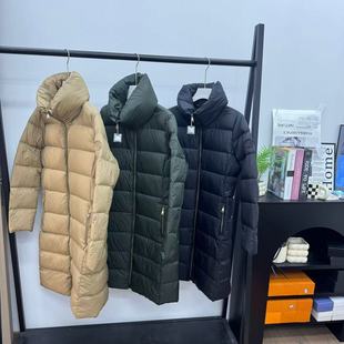 秋冬轻薄中长款可收帽子时尚保暖休闲立领轻便羽绒服25120741