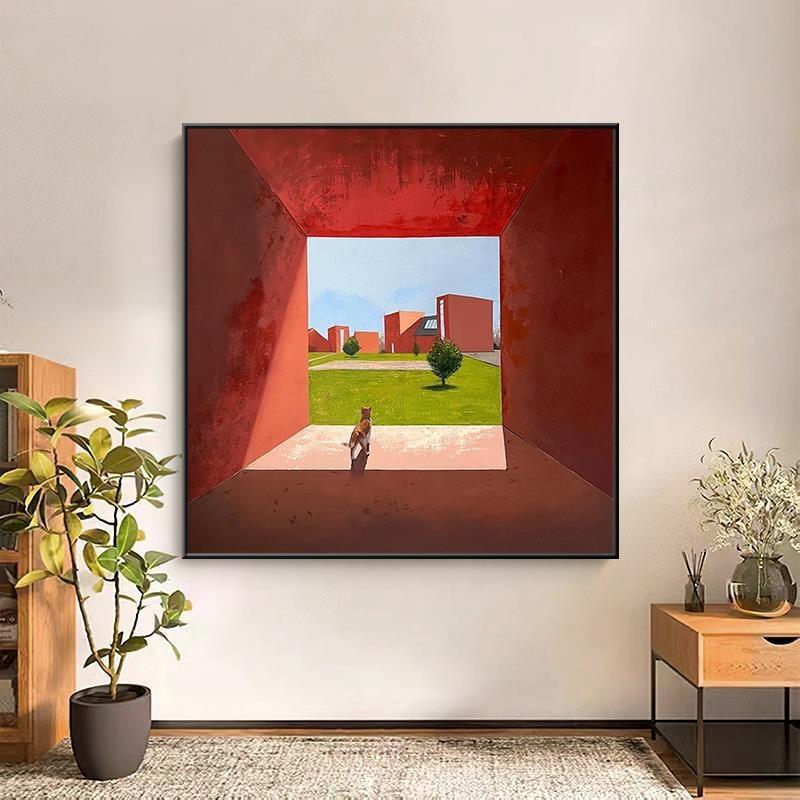 中古风餐厅小众艺术高级感装饰画