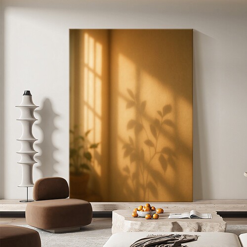 现代简约客厅光影装饰画小众