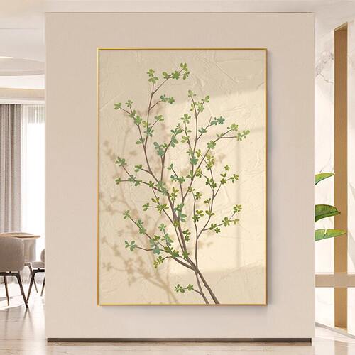 小清新绿植装饰画奶油风客厅摆画