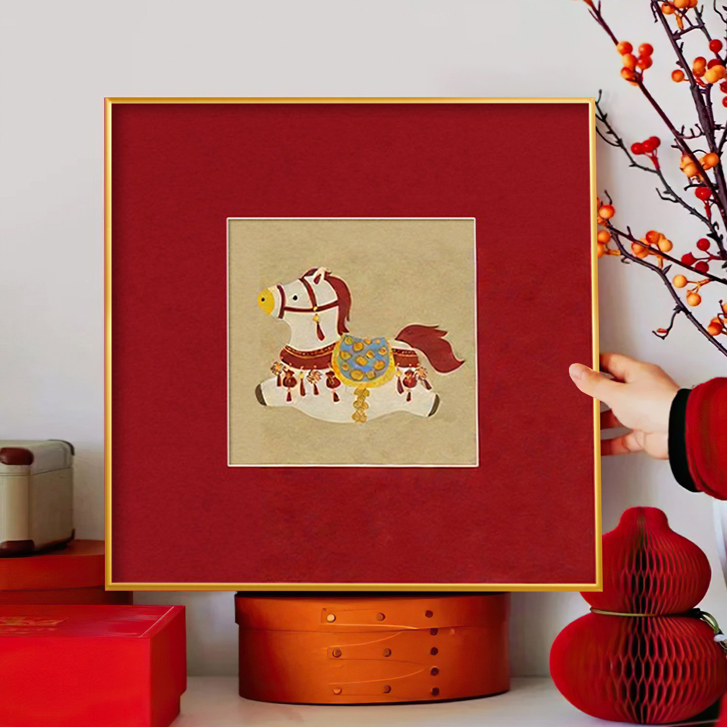 马上有钱新年招财客厅装饰画餐厅挂画饭厅高级感卧室玄关斗柜摆画,家居饰品,现代装饰画,淘宝优惠券,粉丝福利购,淘宝优惠卷