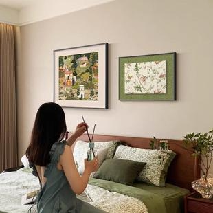 中古风卧室床头装饰画2025新款主卧房间挂画高级感复古餐厅墙壁画