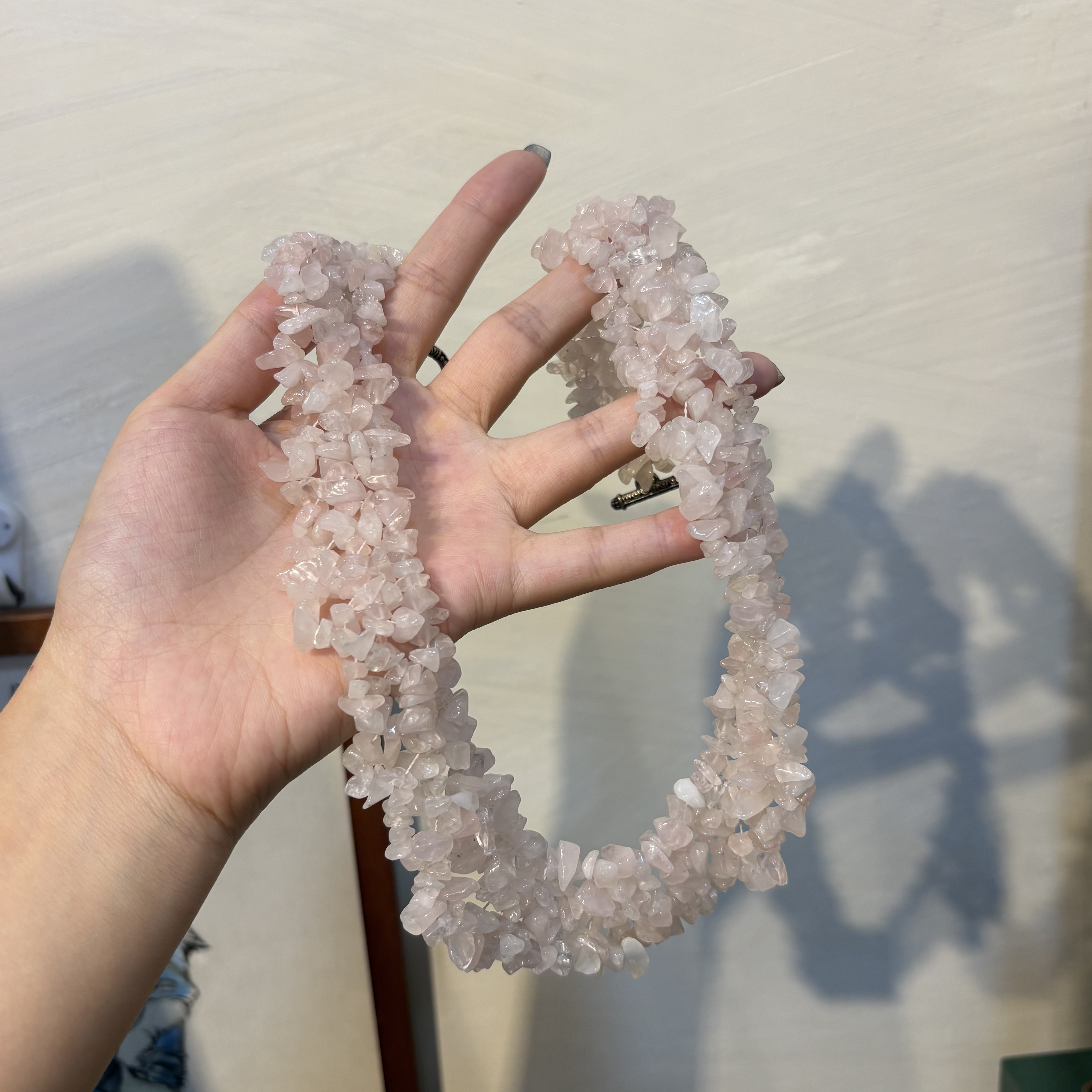 中古默认微瑕不退不换 水晶编织领子项链 意大利
