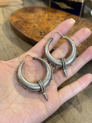 中古默认微瑕不退不换  银耳环验银 936 意大利