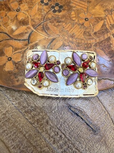 中古默认微瑕不退不换 保存品琉璃耳夹 意大利