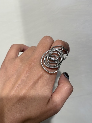 中古默认微瑕不退不换  gr 银戒指 15 码 意大利