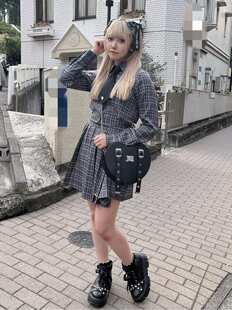 2023春季新款日本日系女士裙子长袖显瘦子两件套外衣