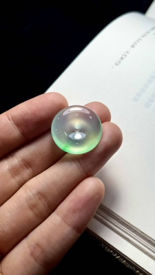天然翡翠高冰飘绿平安扣1000.8
