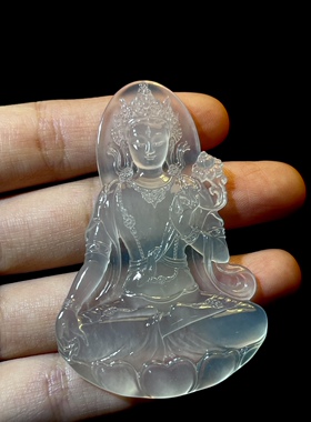 天然翡翠高冰度母0730.2