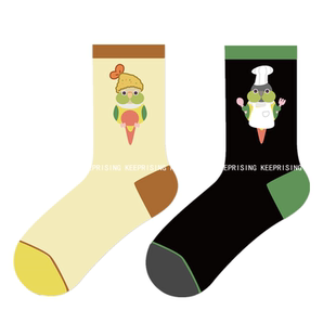 小鸟精梳棉女中筒袜 原创牡丹鹦鹉棉袜 鸟周边文创 包邮 满29元