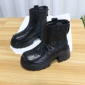 诗路花语短靴2025冬真皮加绒切尔西靴轻便厚底瘦瘦烟筒靴580 820