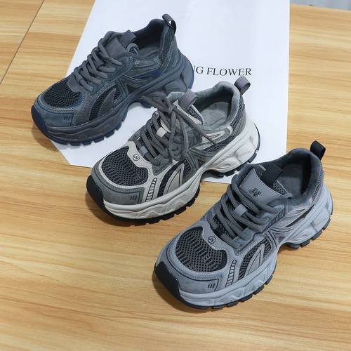 诗路花语厚底老爹鞋女运动休闲鞋