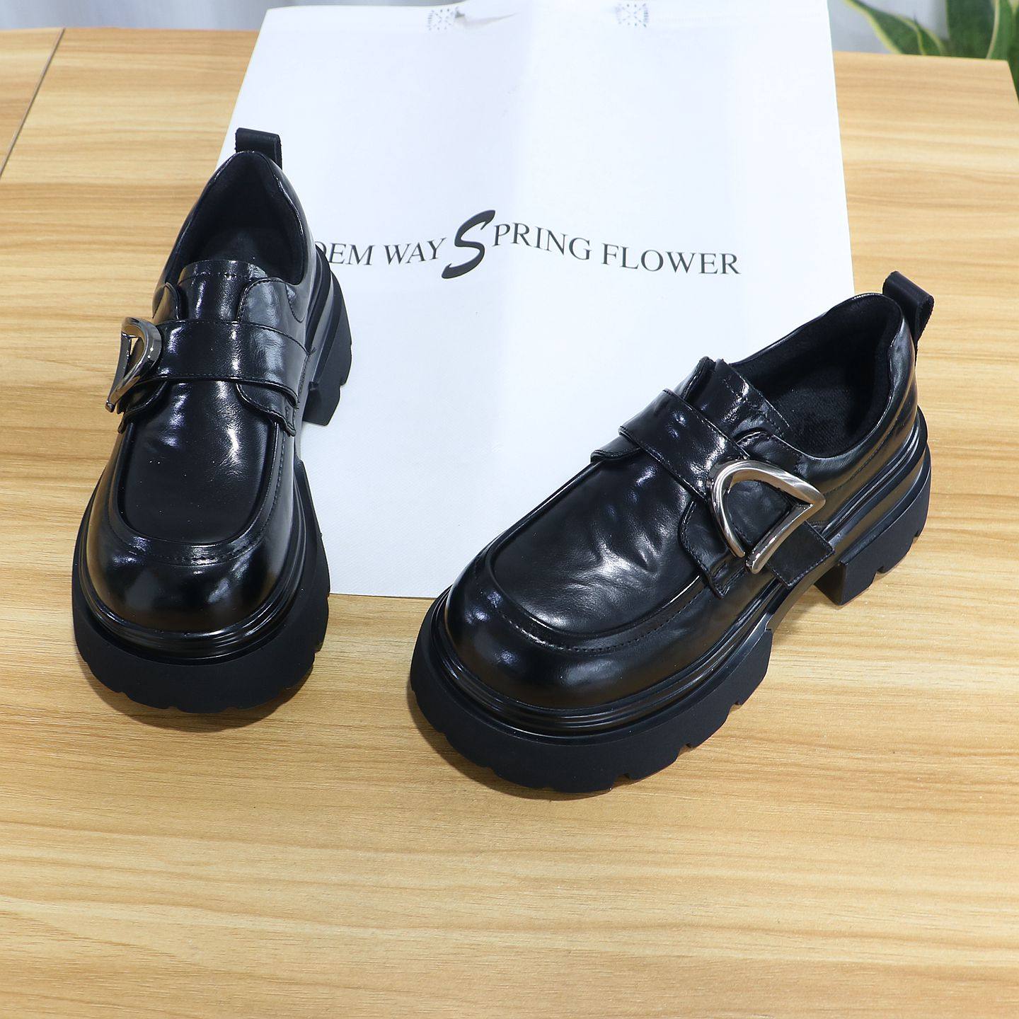 诗路花语女鞋2025冬欧货加绒乐福鞋魔术贴增高厚底棉鞋100-706-1,女鞋,乐福鞋（豆豆鞋）,淘宝优惠券,粉丝福利购,淘宝优惠卷