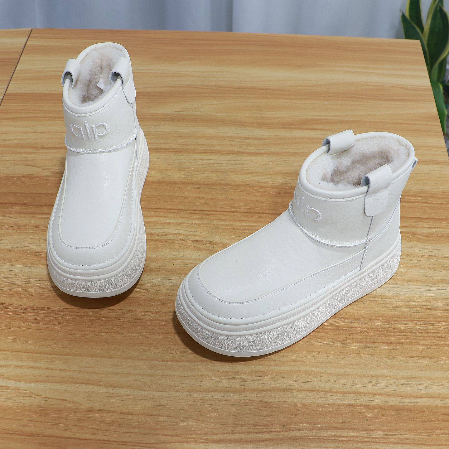 诗路花语雪地靴女2025冬真皮加绒保暖防滑短筒靴厚绒棉靴600-931,女鞋,时尚雪地靴,淘宝优惠券,粉丝福利购,淘宝优惠卷